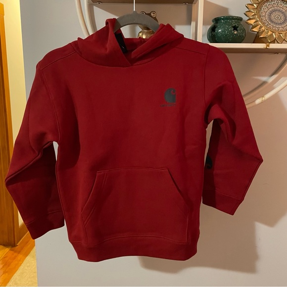 Carhartt Other - Carhartt Boys Youth Kids 7 Red Sun Dried Tomato Hooded Pullover Sweatshirt NWT